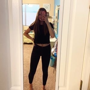 high waisted dark denim jeans!!